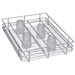 Glass Basket ( 4″ Height X 19″ Width X 20″ Depth ) Stainless Steel