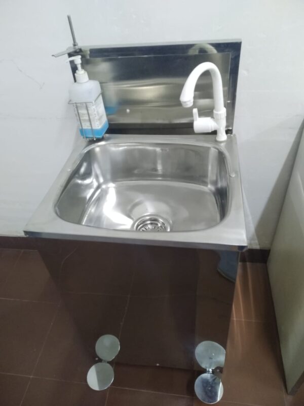 Picture of stainless Steel Foot Operating Portable Handwash Station from Urban Bageecha Ludhiana